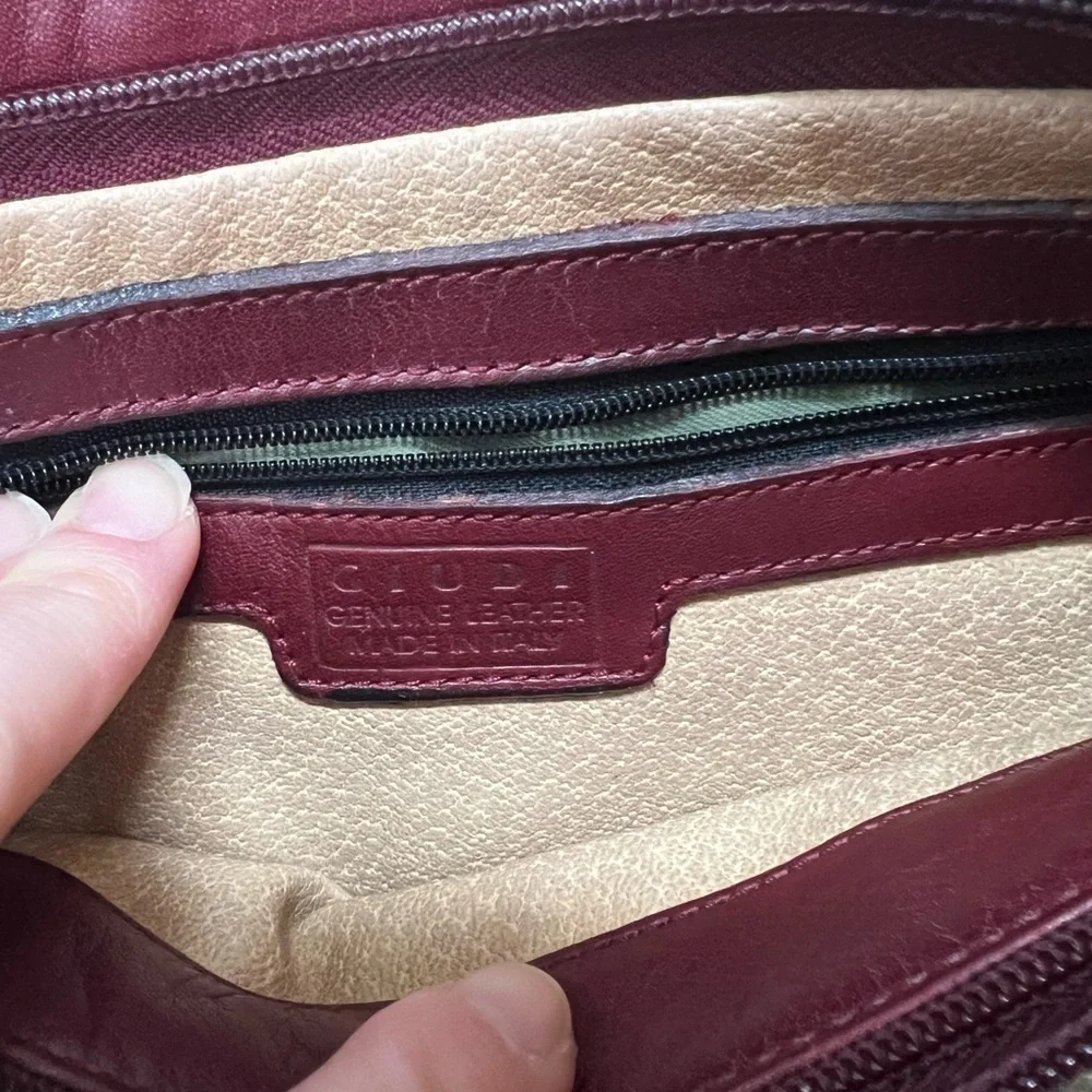 Giudi Vintage Italian Leather Red Bag